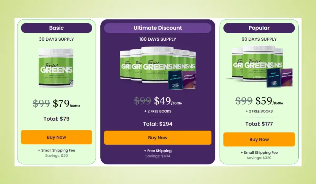 Tonic Greens Price