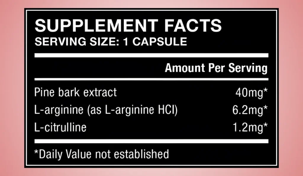 Nitric Drive Ingredients