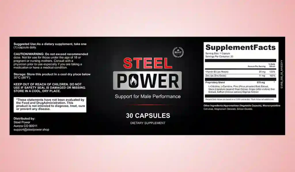 SteelPower Ingredients